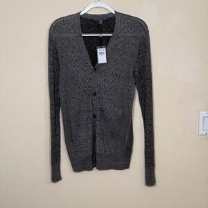 John Varvatos Grey Flannel Cardigan Sweater *NEW